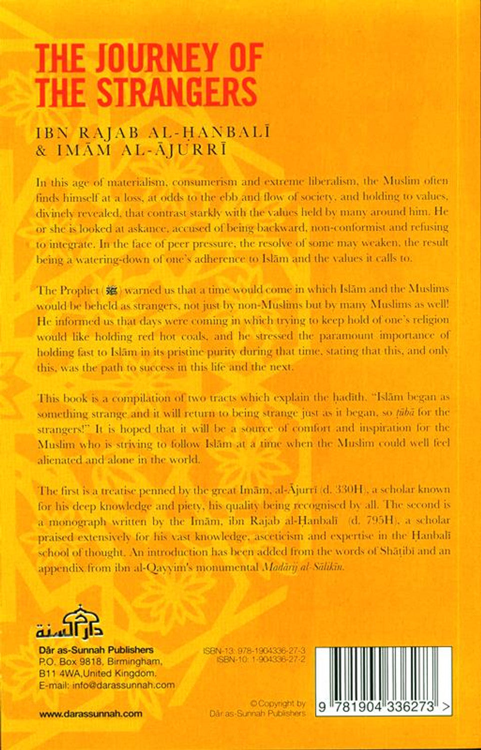 Le Voyage des Étrangers par Ibn Rajab Al-Hanbali