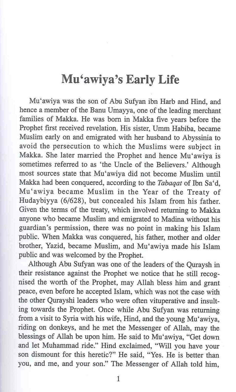 Muawiya: Restorer of the Muslim Faith – Aisha Bewley | Biography of Muawiyah ibn Abi Sufyan