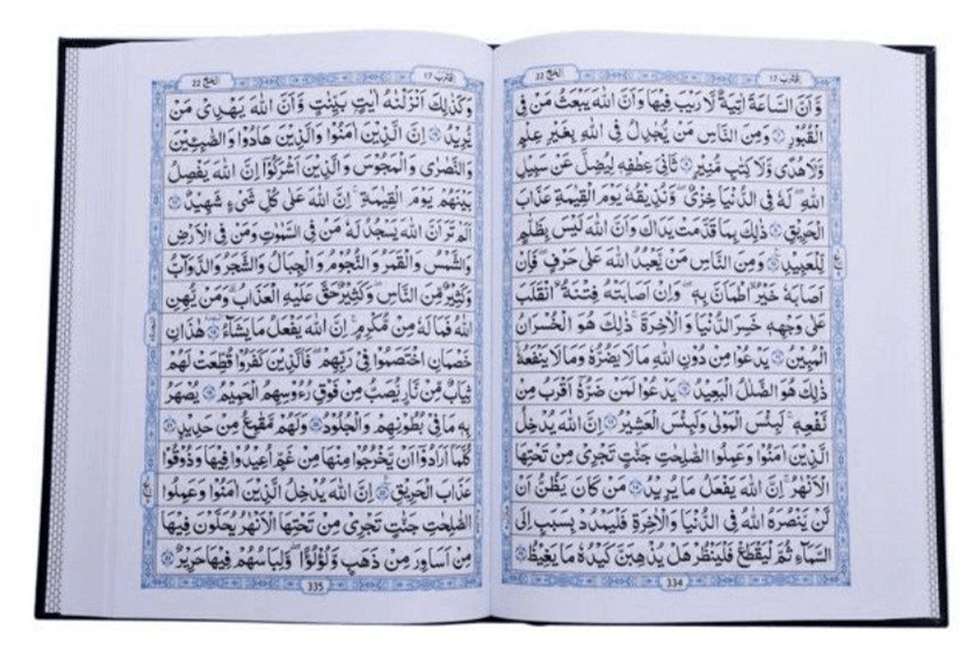 القرآن الكريم الحكيم ٢٠٨ (١٥ سطرًا بالخط الأردي والفارسي والهندي) | دار السلام