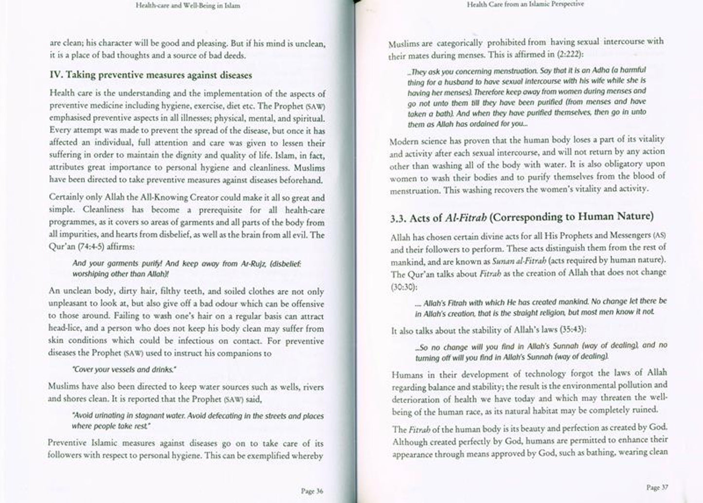 Health care and wellbeing in Islam  by Dr. Abdul Karim Awad