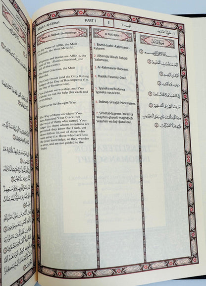 Holy Quran with Translation & Roman Script Transliteration – Arabic & English Guide 2