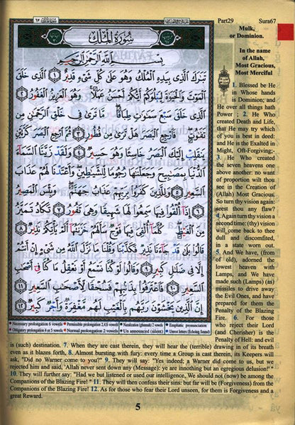 Juz Tabarak : Significations, traduction et translittération en anglais