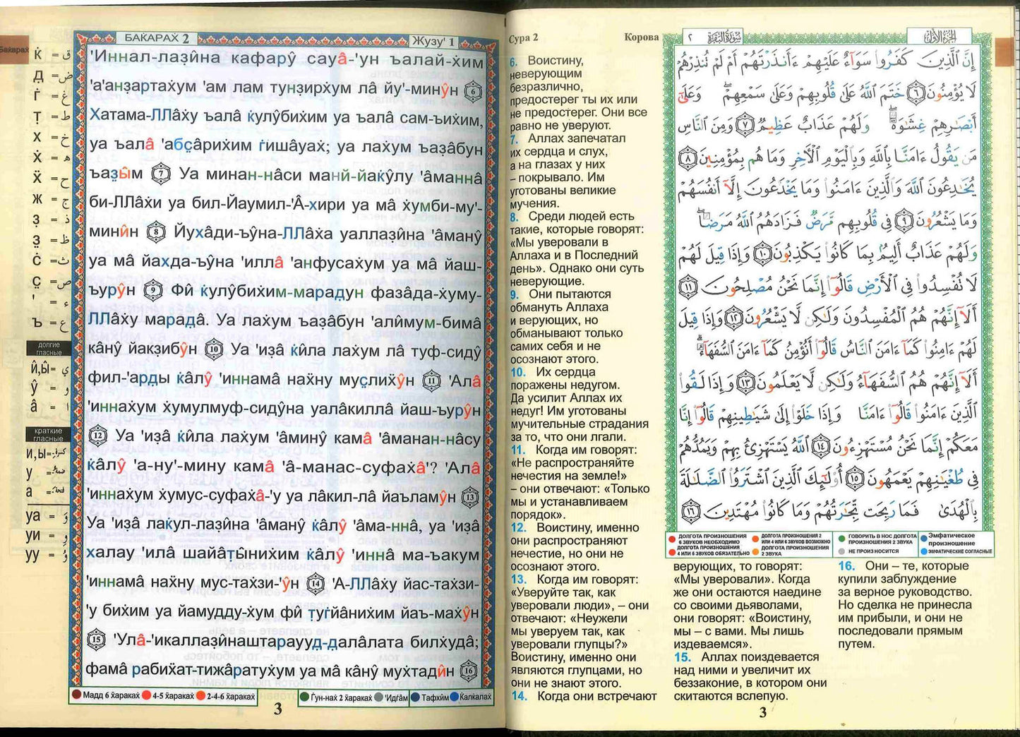 Kopah Russian Tajweed Quran with Meanings Translation &amp; Transliteration in (Коран)