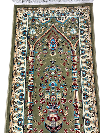 Tapis de prière turc authentique au design ravissant – Tapis de prière islamique doux pour la prière quotidienne