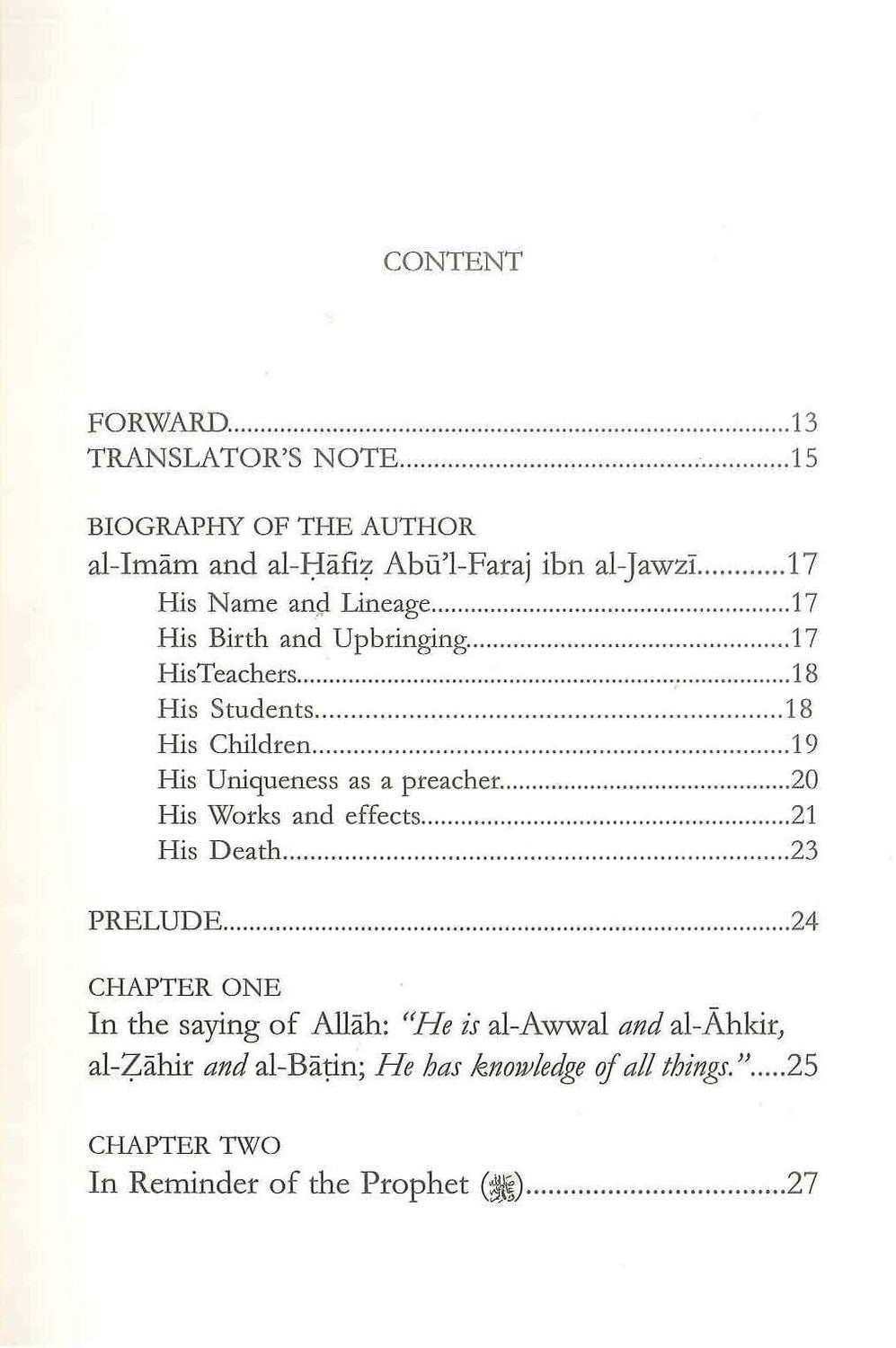 Semences d'avertissement et de réforme | Ibn al-Jawzi