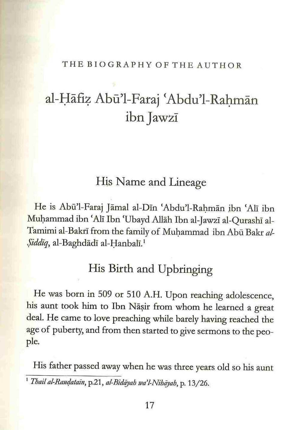 Semences d'avertissement et de réforme | Ibn al-Jawzi