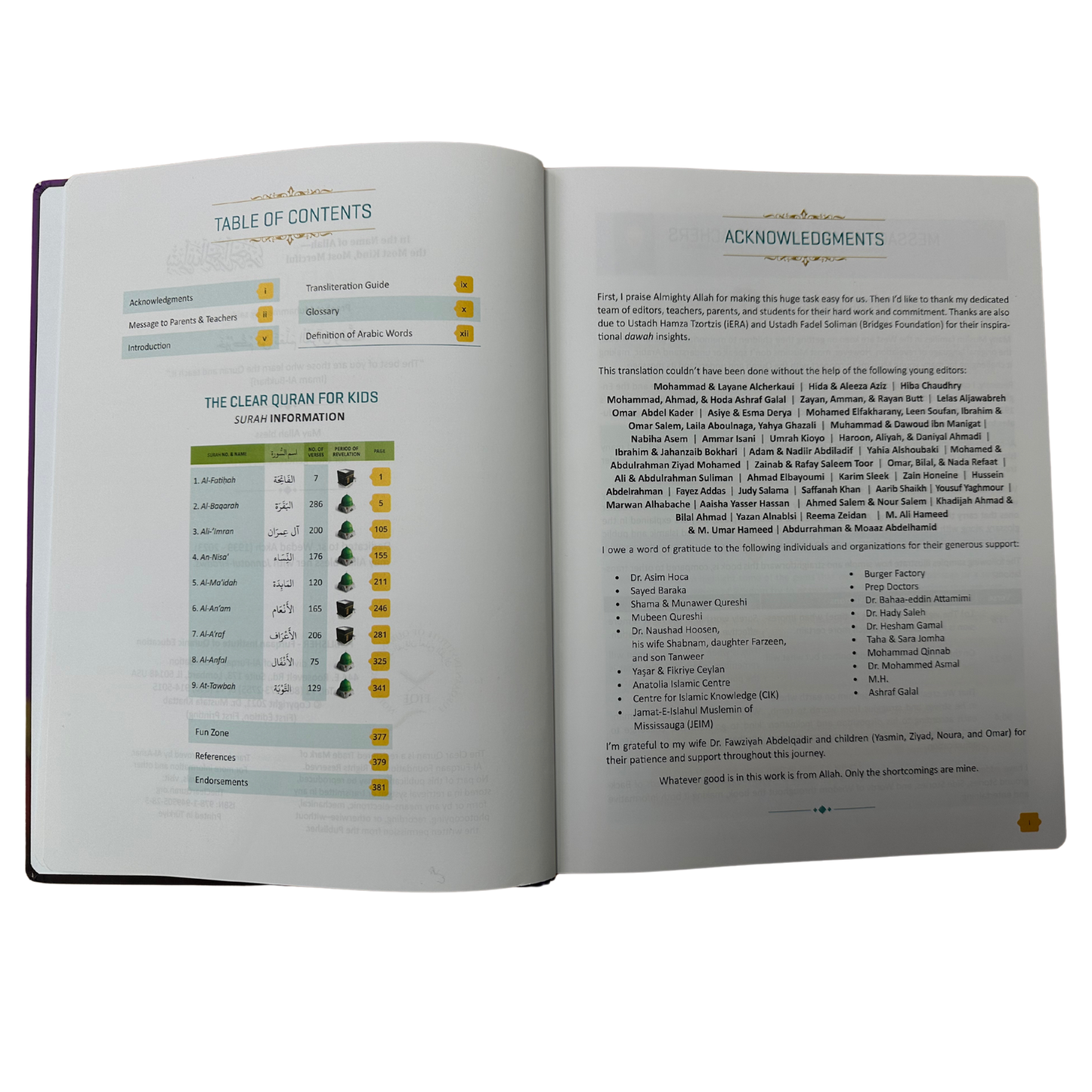 The Clear Quran Tafsir for Kids – Surahs 1–9 Hardcover [Kids Quran]