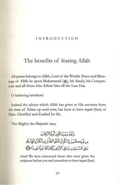 The Benefits Of Fearing Allah By Daar Us-Sunnah