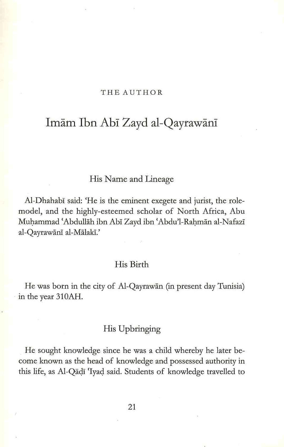 Le credo d'Ibn Abi Zayd Al-Qayrawani | Daar Us-Sunnah