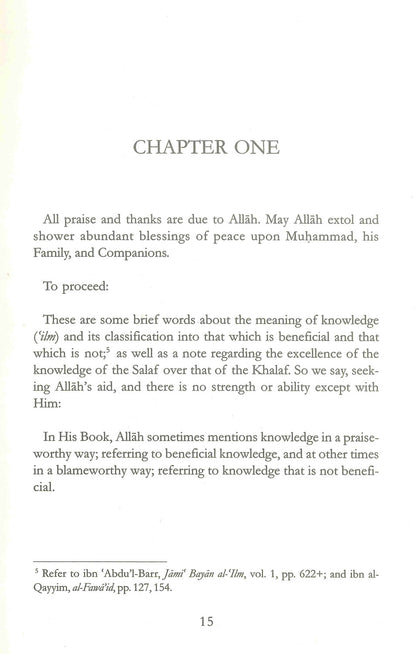 The Excellence of Knowledge By Ibn Rajab al Hanbali