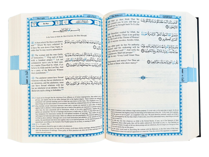 Le Saint Coran, traduction anglaise des significations et commentaires par Ustaz Abdullah Yusuf Ali (édition reliée).