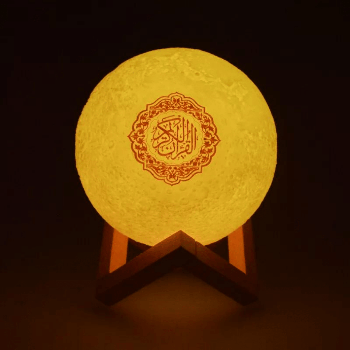 White Moon Lamp Quran Speaker SQ168 – LED Moon Light with Quran Recitation & Remote Control