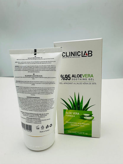 ClinicLab Aloe Vera 95% Soothing Gel 150ml – Hydrating & Refreshing Skin Gel