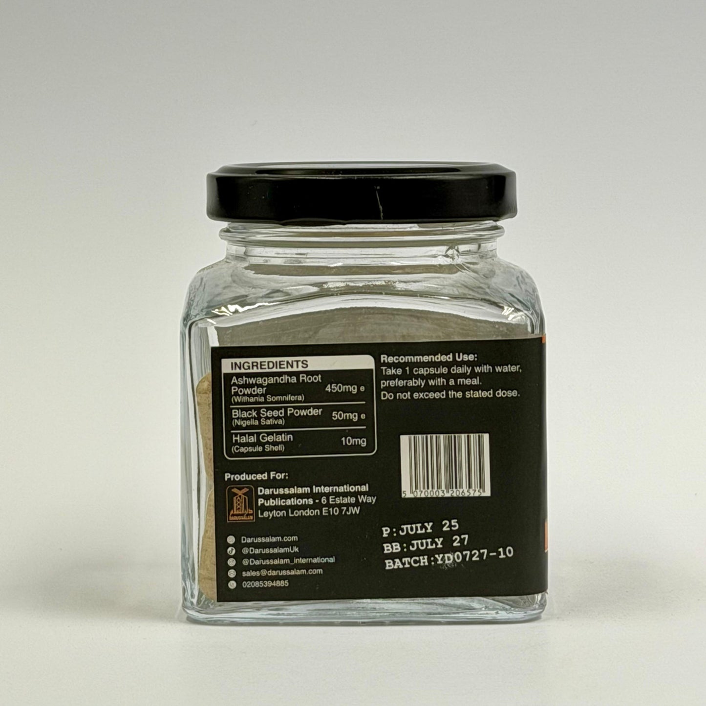 Black Seed & Ashwagandha Capsules – Organic Herbal Blend for Vitality & Stress Support