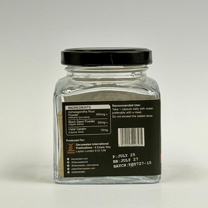 Black Seed & Ashwagandha Capsules – Organic Herbal Blend for Vitality & Stress Support