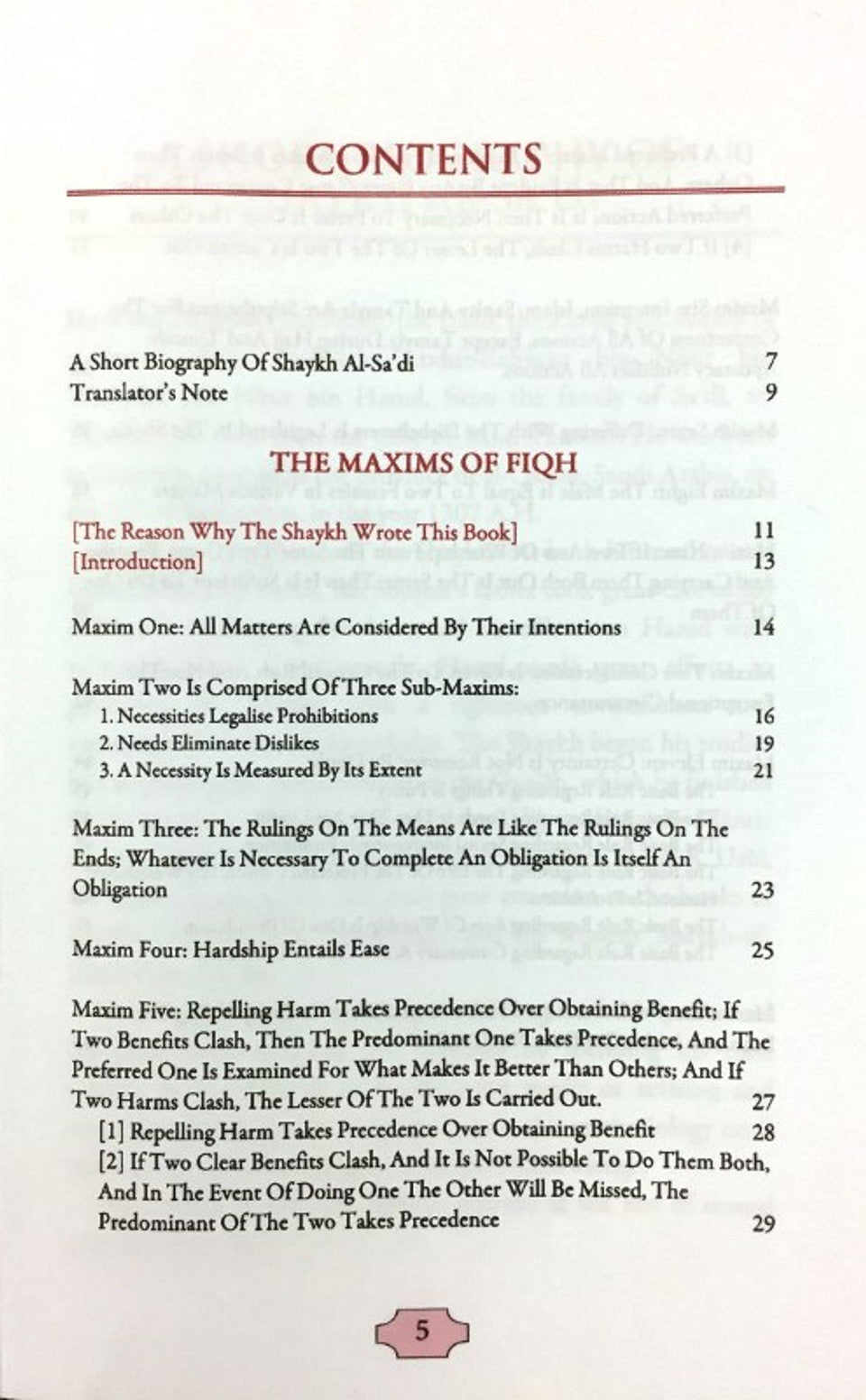 Maxims of Fiqh (Al-Qawā‘id Al-Fiqhiyyah)