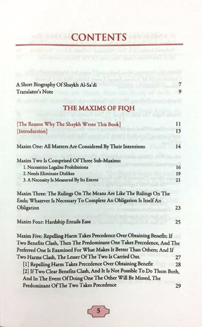 Maxims of Fiqh (Al-Qawā‘id Al-Fiqhiyyah)