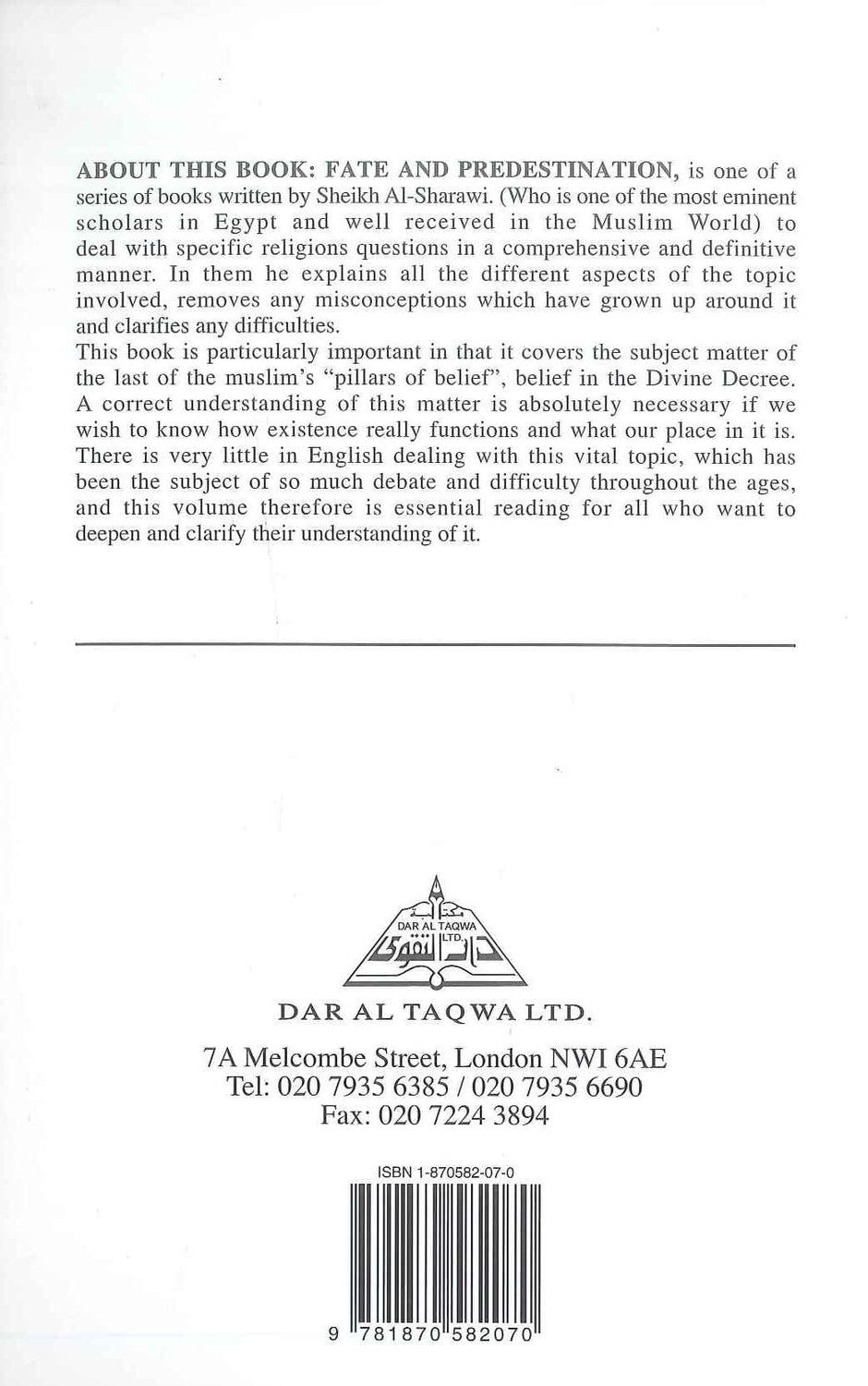 Fate & Predestination – Sheikh Muhammad Mitwalli al-Sha‘rawi | Islamic Faith in Divine Decree