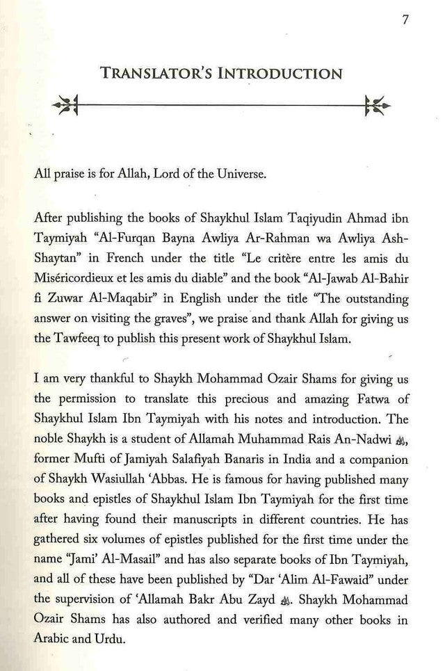The Fatawa Regarding the Ghawth, Qutb, Abdal & Awtad – Ibn Taymiyyah’s Landmark Doctrine Refutation