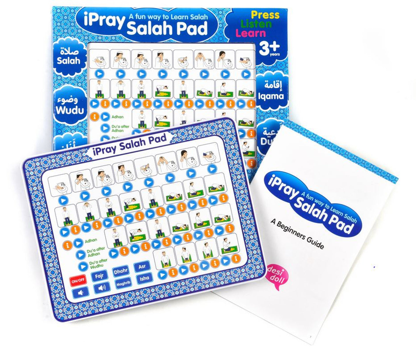 iPray Salah Pad pour garçons – Jouet interactif d'apprentissage de la prière islamique avec sons et lumières