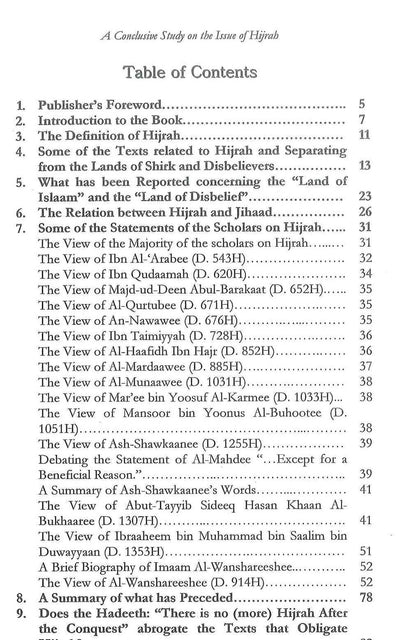 Une étude concluante sur les questions de la Hijrah par Husayn bin Awdah Al-Awaayishah
