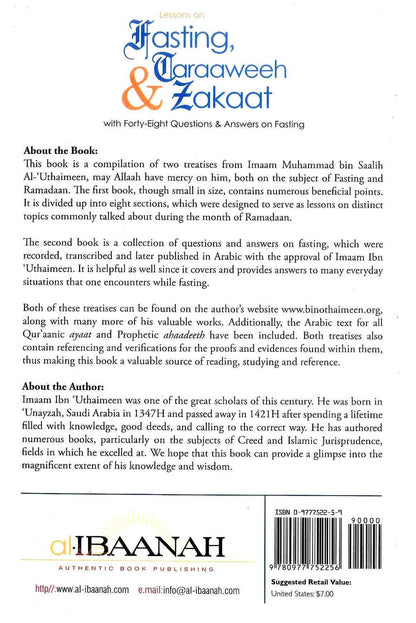 Lessons On Fasting Taraaweeh & Zakaat by Imaam Muhammad Bin Saalih Al Uthaimeen