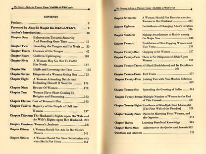 Mes conseils sincères aux femmes par Umm Abdillah al-Waadiyyah