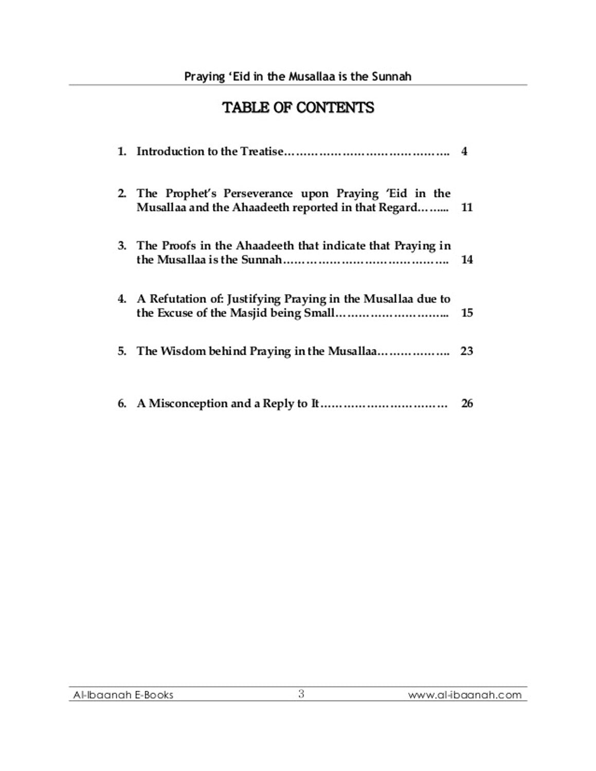 Prier l'Aïd selon la Musallaa est la Sunna par l'imam Muhammad Naasir-Ud-Deen Al-Albaanee