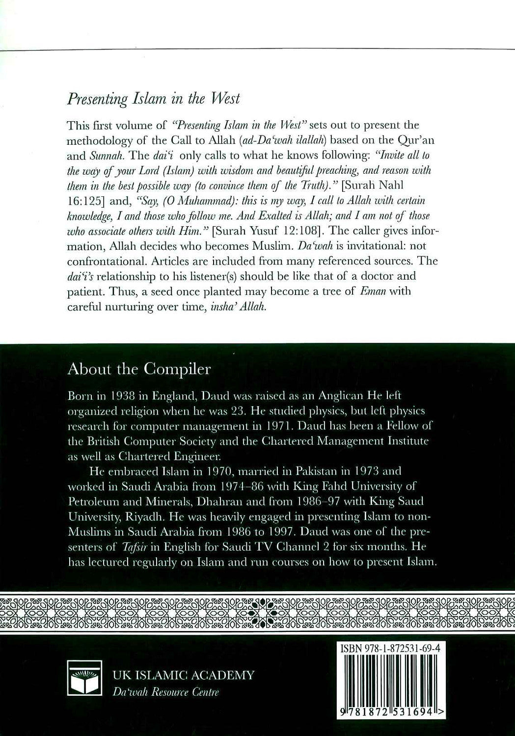 Presenting Islam in the West by Daud R.Mathews