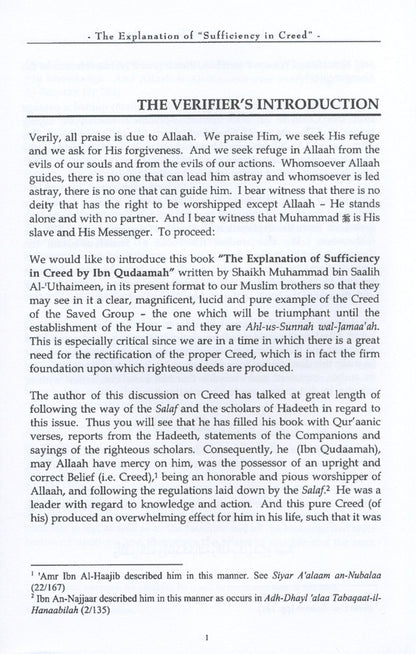 The Explanation Of Sufficiency In Creed