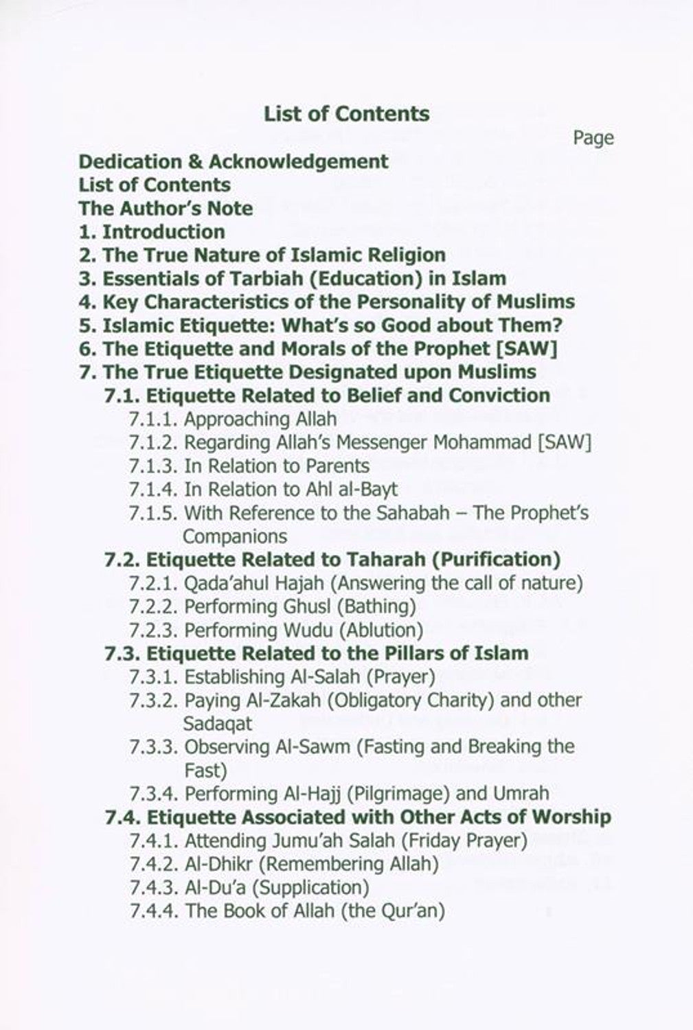 The True Islamic Etiquette by Dr Abdul Karim Awad